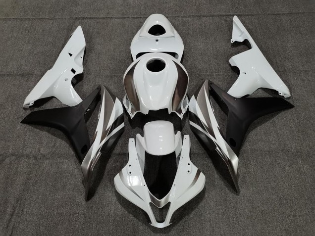 Aftermarket 2007-2008 White Graphite and Black Honda CBR600RR Motorcycle Fairing Aftermarket 2007-2008 White Graphite and Black Honda CBR600RR Motorcycle Fairing
