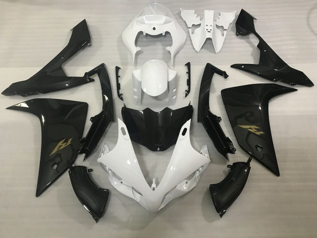 Aftermarket 2007-2008 White and Carbon Style Yamaha R1 Motorcycle Fairing Aftermarket 2007-2008 White and Carbon Style Yamaha R1 Motorcycle Fairing