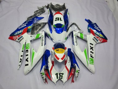 Aftermarket 2008-2010 Fixi Blue Suzuki GSXR 600-750 Motorcycle Fairing