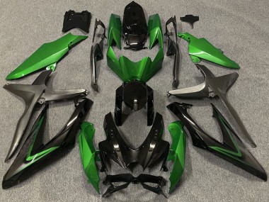 Aftermarket 2008-2010 Gloss Green & Green R Suzuki GSXR 600-750 Motorcycle Fairing
