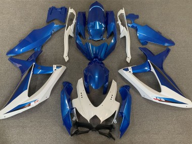 Aftermarket 2008-2010 OEM Style Blue and White Suzuki GSXR 600-750 Motorcycle Fairing