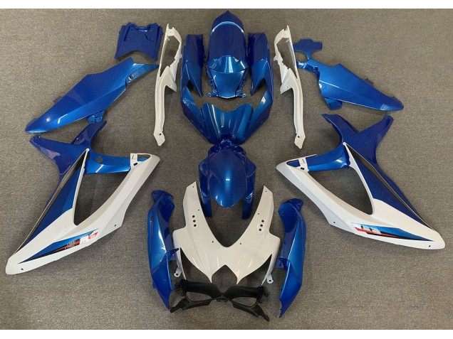 Aftermarket 2008-2010 OEM Style Blue and White Suzuki GSXR 600-750 Motorcycle Fairing Aftermarket 2008-2010 OEM Style Blue and White Suzuki GSXR 600-750 Motorcycle Fairing