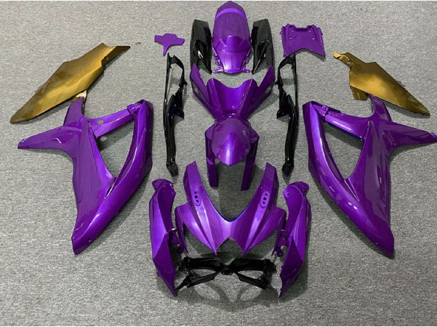Aftermarket 2008-2010 Purple and Gold Suzuki GSXR 600-750 Motorcycle Fairing Aftermarket 2008-2010 Purple and Gold Suzuki GSXR 600-750 Motorcycle Fairing