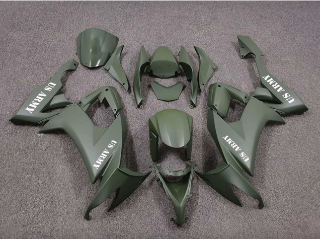 Aftermarket 2008-2010 US Army Matte Green Kawasaki ZX10R Motorcycle Fairing