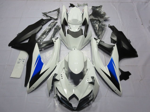 Aftermarket 2008-2010 White and Black Suzuki GSXR 600-750 Motorcycle Fairing Aftermarket 2008-2010 White and Black Suzuki GSXR 600-750 Motorcycle Fairing