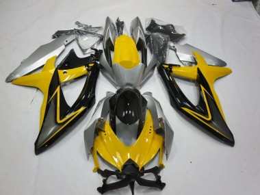 Aftermarket 2008-2010 Yellow Black Suzuki GSXR 600-750 Motorcycle Fairing