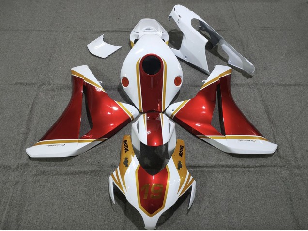 Aftermarket 2008-2011 Gold and Red 19 Honda CBR1000RR Motorcycle Fairing Aftermarket 2008-2011 Gold and Red 19 Honda CBR1000RR Motorcycle Fairing