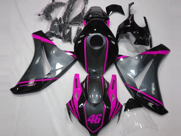 Aftermarket 2008-2011 Gray Motul & Pink Honda CBR1000RR Motorcycle Fairing Aftermarket 2008-2011 Gray Motul & Pink Honda CBR1000RR Motorcycle Fairing