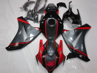 Aftermarket 2008-2011 Gray Motul & Red Honda CBR1000RR Motorcycle Fairing