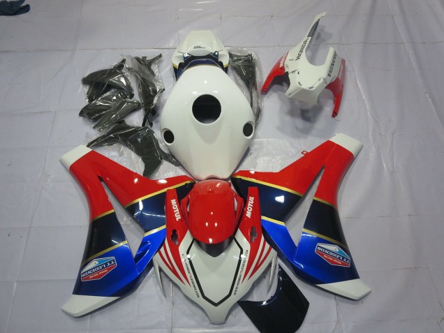 Aftermarket 2008-2011 White Blue and Red Honda CBR1000RR Motorcycle Fairing Aftermarket 2008-2011 White Blue and Red Honda CBR1000RR Motorcycle Fairing