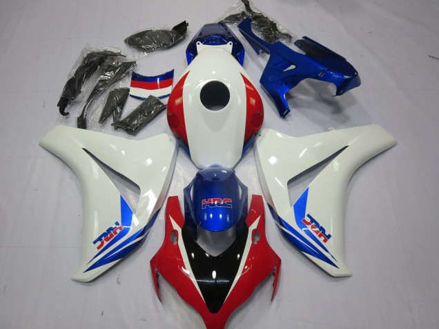 Aftermarket 2008-2011 White Red and Blue Honda CBR1000RR Motorcycle Fairing Aftermarket 2008-2011 White Red and Blue Honda CBR1000RR Motorcycle Fairing