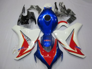 Aftermarket 2008-2011 White Red and Deep Blue Honda CBR1000RR Motorcycle Fairing