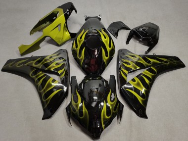 Aftermarket 2008-2011 Yellow Flame Honda CBR1000RR Motorcycle Fairing
