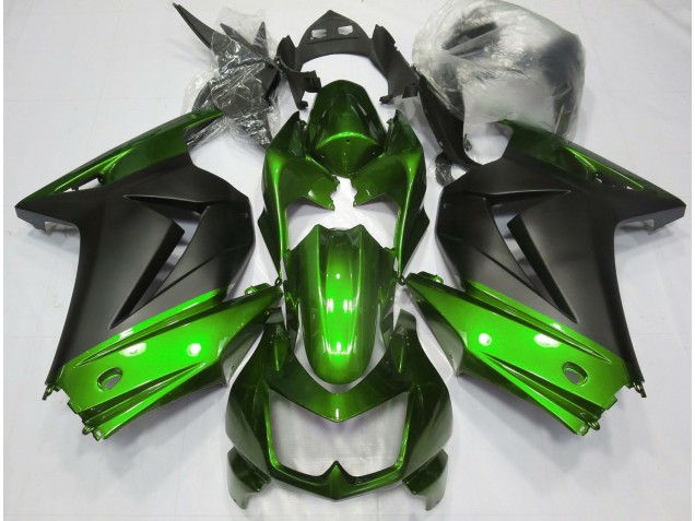 Aftermarket 2008-2013 Green and Matte Black Kawasaki Ninja 250 Motorcycle Fairing Aftermarket 2008-2013 Green and Matte Black Kawasaki Ninja 250 Motorcycle Fairing