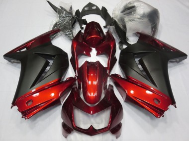 Aftermarket 2008-2013 Red and Matte Black Kawasaki Ninja 250 Motorcycle Fairing