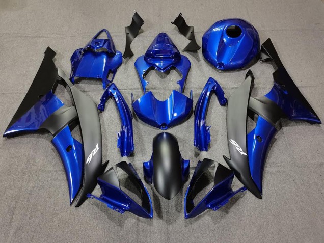 Aftermarket 2008-2016 Dark Blue and Matte Black Yamaha R6 Motorcycle Fairing