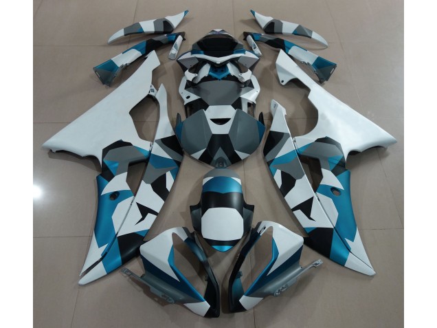 Aftermarket 2008-2016 Glacier Blue Snow Camo Yamaha R6 Motorcycle Fairing Aftermarket 2008-2016 Glacier Blue Snow Camo Yamaha R6 Motorcycle Fairing