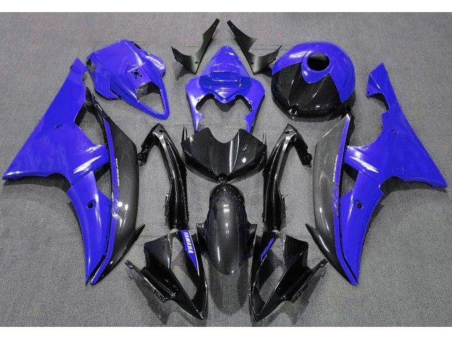 Aftermarket 2008-2016 Gloss Blue and Carbon Yamaha R6 Motorcycle Fairing Aftermarket 2008-2016 Gloss Blue and Carbon Yamaha R6 Motorcycle Fairing