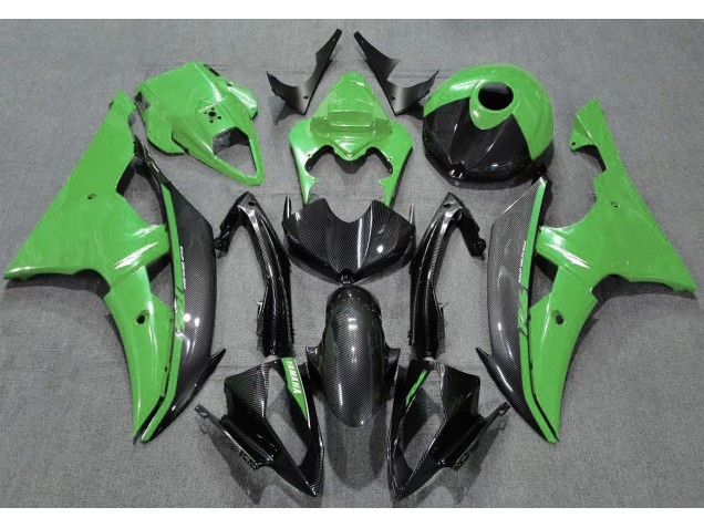 Aftermarket 2008-2016 Gloss Green and Carbon Yamaha R6 Motorcycle Fairing Aftermarket 2008-2016 Gloss Green and Carbon Yamaha R6 Motorcycle Fairing