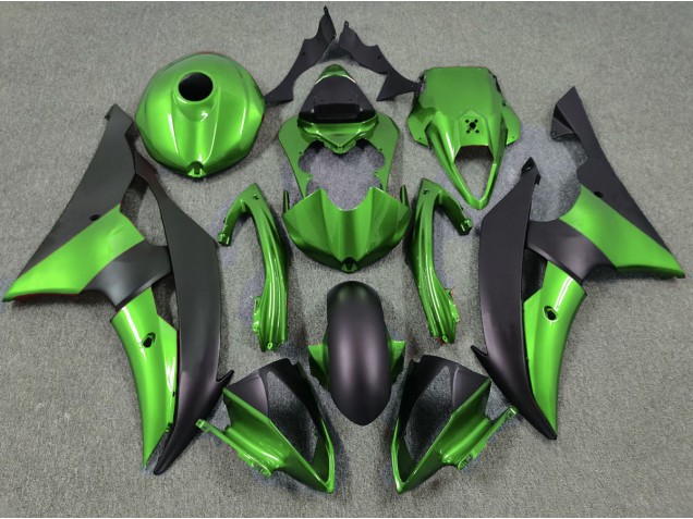 Aftermarket 2008-2016 Green and Matte Black Yamaha R6 Motorcycle Fairing Aftermarket 2008-2016 Green and Matte Black Yamaha R6 Motorcycle Fairing