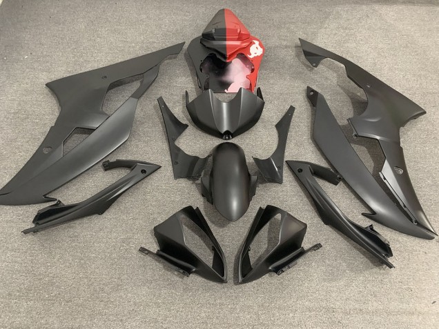 Aftermarket 2008-2016 Matte Black & Red Yamaha R6 Motorcycle Fairing