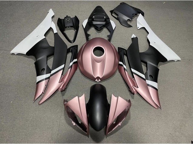 Aftermarket 2008-2016 Matte Black and Rose Gold Yamaha R6 Motorcycle Fairing Aftermarket 2008-2016 Matte Black and Rose Gold Yamaha R6 Motorcycle Fairing