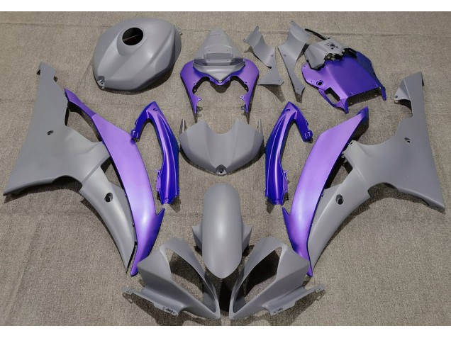 Aftermarket 2008-2016 Matte Grey & Purple Yamaha R6 Motorcycle Fairing Aftermarket 2008-2016 Matte Grey & Purple Yamaha R6 Motorcycle Fairing