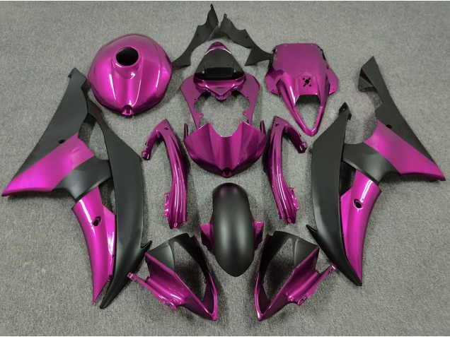 Aftermarket 2008-2016 Pink and Matte Black Yamaha R6 Motorcycle Fairing