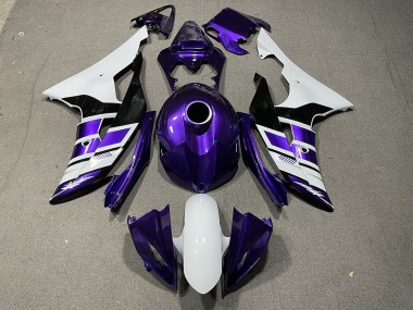 Aftermarket 2008-2016 Purple Black and White OEM Style Yamaha R6 Motorcycle Fairing