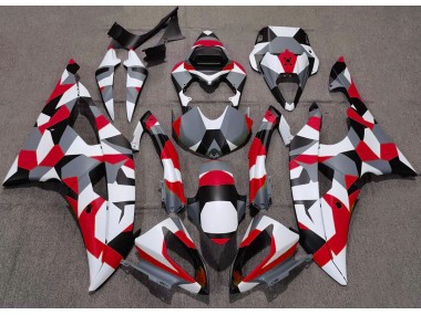 Aftermarket 2008-2016 Red Camo Plain Yamaha R6 Motorcycle Fairing