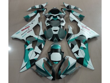 Aftermarket 2008-2016 Seafoam Green Snow Camo Yamaha R6 Motorcycle Fairing