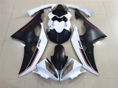 Aftermarket 2008-2016 White with Black Custom OEM Style Yamaha R6 Motorcycle Fairing