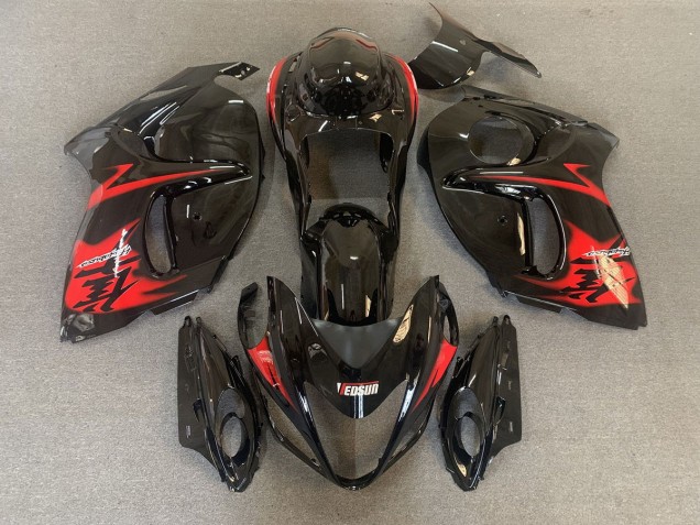 Aftermarket 2008-2019 Gloss Black with Red Suzuki GSXR 1300 Motorcycle Fairing