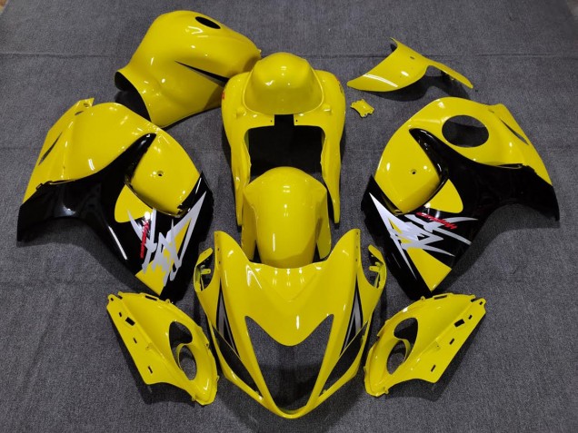 Aftermarket 2008-2019 Gloss Yellow with Black Style Suzuki GSXR 1300 Motorcycle Fairing