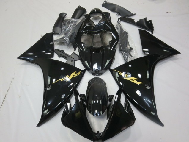 Aftermarket 2009-2012 Gloss Black Gold Yamaha R1 Motorcycle Fairing Aftermarket 2009-2012 Gloss Black Gold Yamaha R1 Motorcycle Fairing