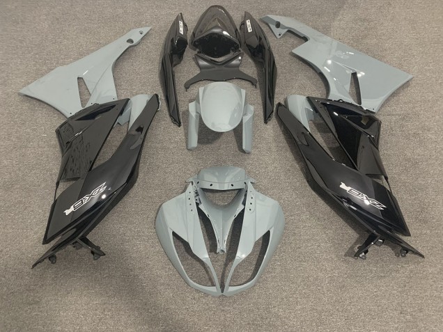 Aftermarket 2009-2012 Gloss Grey and Black Kawasaki ZX6R Motorcycle Fairing Aftermarket 2009-2012 Gloss Grey and Black Kawasaki ZX6R Motorcycle Fairing