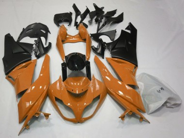 Aftermarket 2009-2012 Gloss Orange & Black Kawasaki ZX6R Motorcycle Fairing