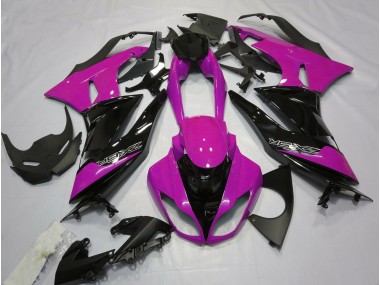 Aftermarket 2009-2012 Gloss Pink and Black Kawasaki ZX6R Motorcycle Fairing