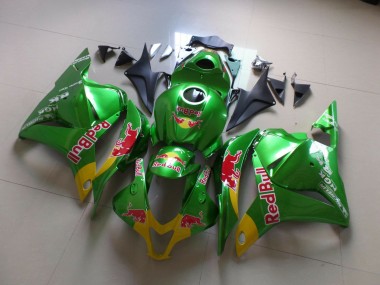 Aftermarket 2009-2012 Green Red Bull Honda CBR600RR Motorcycle Fairing