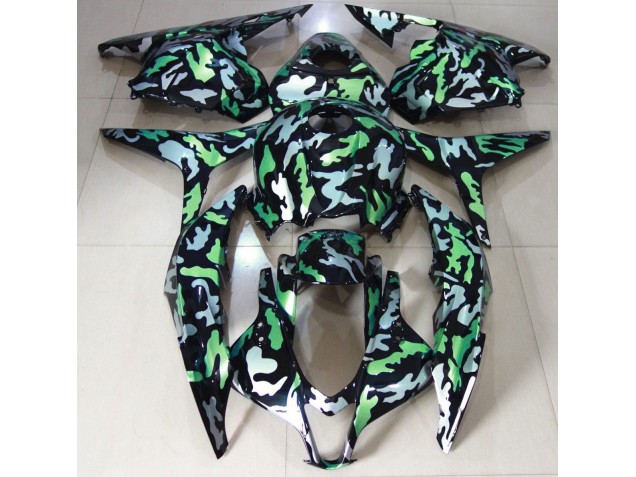Aftermarket 2009-2012 Green Snow Camo Honda CBR600RR Motorcycle Fairing