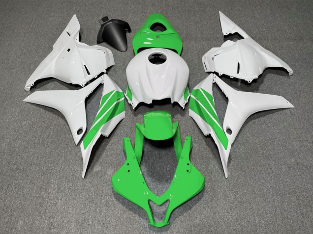 Aftermarket 2009-2012 Green and White Side Stripe Honda CBR600RR Motorcycle Fairing Aftermarket 2009-2012 Green and White Side Stripe Honda CBR600RR Motorcycle Fairing