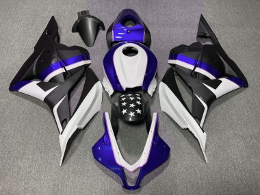 Aftermarket 2009-2012 Matte Black and Dark Blue Star Honda CBR600RR Motorcycle Fairing