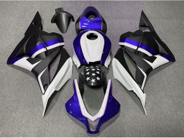 Aftermarket 2009-2012 Matte Black and Dark Blue Star Honda CBR600RR Motorcycle Fairing Aftermarket 2009-2012 Matte Black and Dark Blue Star Honda CBR600RR Motorcycle Fairing