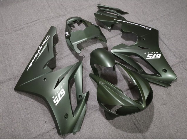 Aftermarket 2009-2012 Matte Green White Triumph Daytona 675 Motorcycle Fairing Aftermarket 2009-2012 Matte Green White Triumph Daytona 675 Motorcycle Fairing