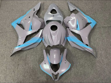 Aftermarket 2009-2012 Nardo Gray and Light Blue Honda CBR600RR Motorcycle Fairing
