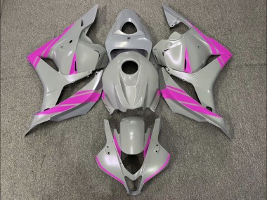 Aftermarket 2009-2012 Nardo Gray and Pink Honda CBR600RR Motorcycle Fairing