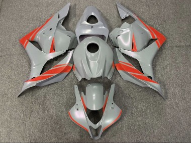 Aftermarket 2009-2012 Nardo Gray and Red Honda CBR600RR Motorcycle Fairing