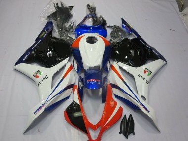 Aftermarket 2009-2012 Orange and Blue Honda CBR600RR Motorcycle Fairing