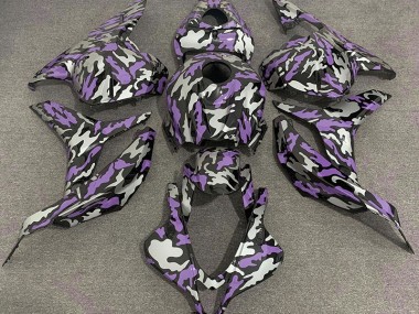 Aftermarket 2009-2012 Purple and Silver Camo Honda CBR600RR Motorcycle Fairing