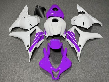 Aftermarket 2009-2012 Purple and White Side Stripe Honda CBR600RR Motorcycle Fairing